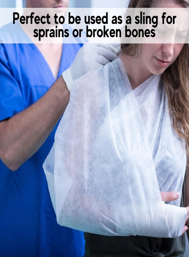 Vakly Triangular Bandages [Pack of 12] First Aid Triangle Splint Bandage with Safety Pins [40"x40"x56"] Support for Sprain and Broken Bones 100% Non-Woven Cotton (12) - Image 3